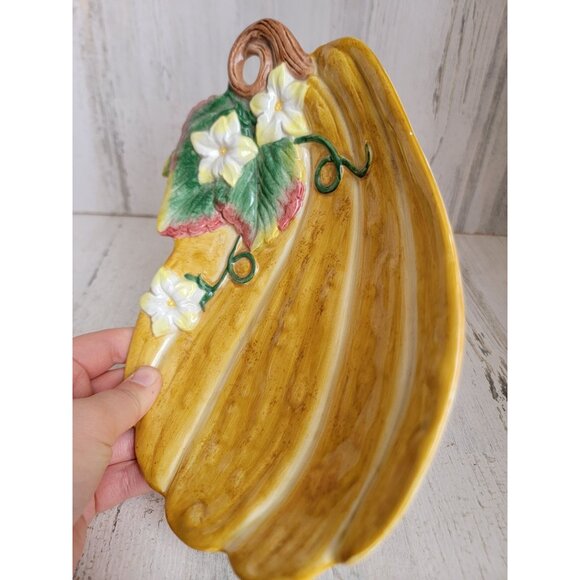 Fitz Floyd pumpkin gourd plate Halloween fall home decor - Picture 3 of 5